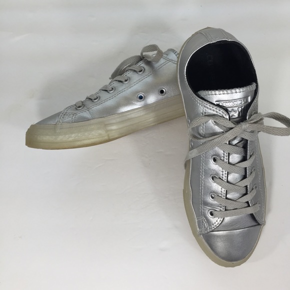 Men Converse Chuck Taylor All Star Silver Size 6 - Picture 7 of 8
